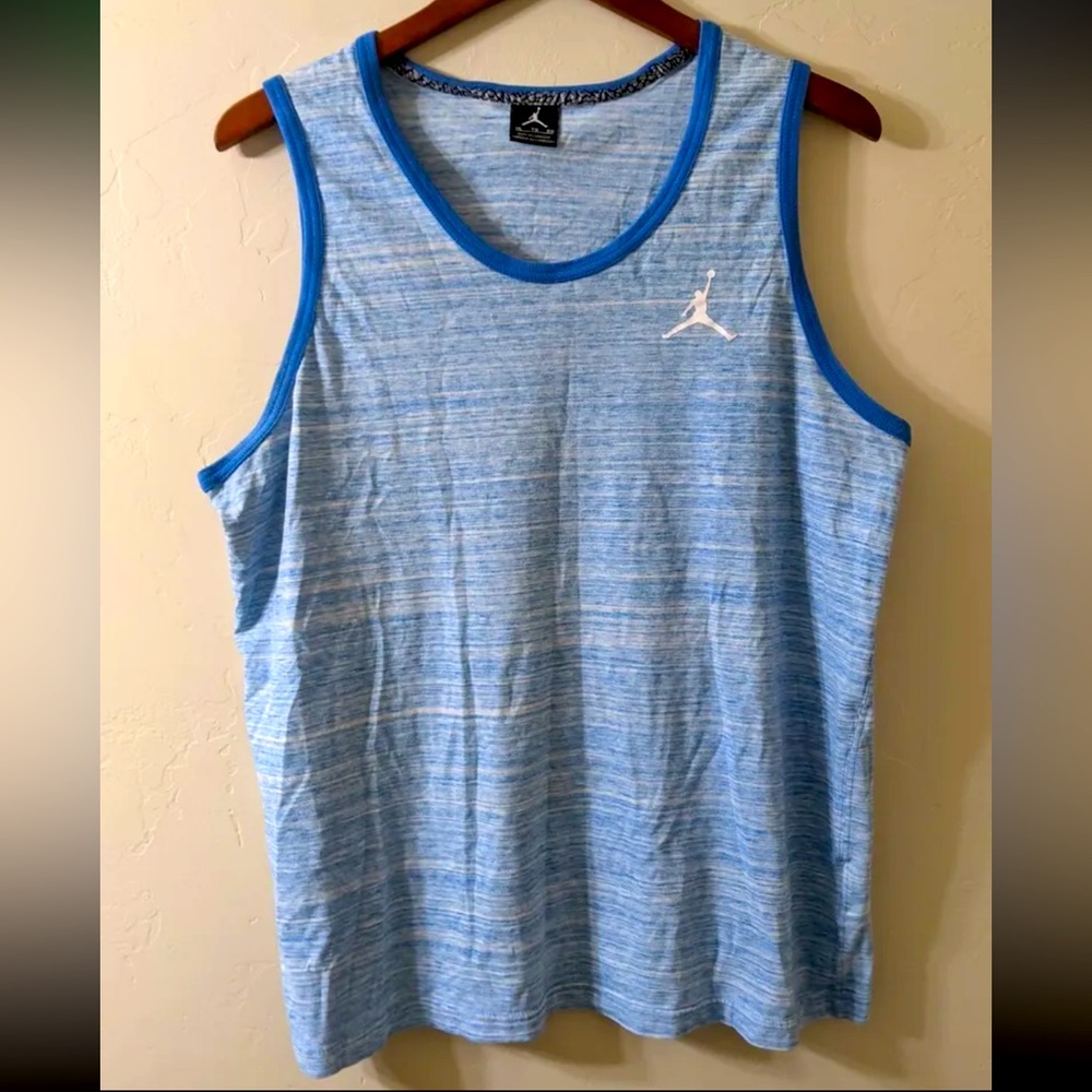 Jordan Nike Tank Top XL NBA BASKETBALL Carolina Blue Heather Men's
